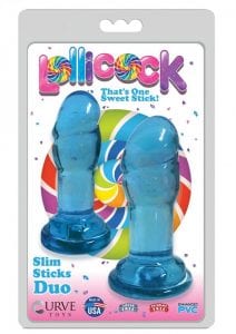 Lollicock Slim Sticks Duo Butt Plugs - Berry