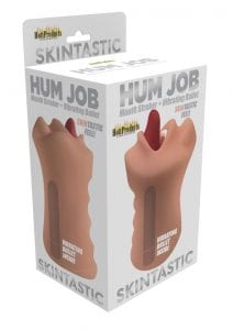 Skinsations Hum Job Vibrating Mouth Stroker - White