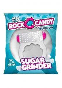 Rock Candy Sugar Grinder Vibrating Cock Ring - White