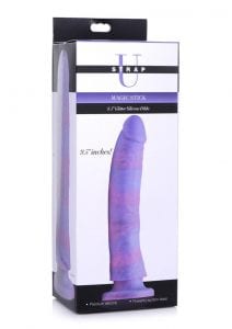Strap U Magic Stick Glitter Silicone Dildo 9.5in - Purple
