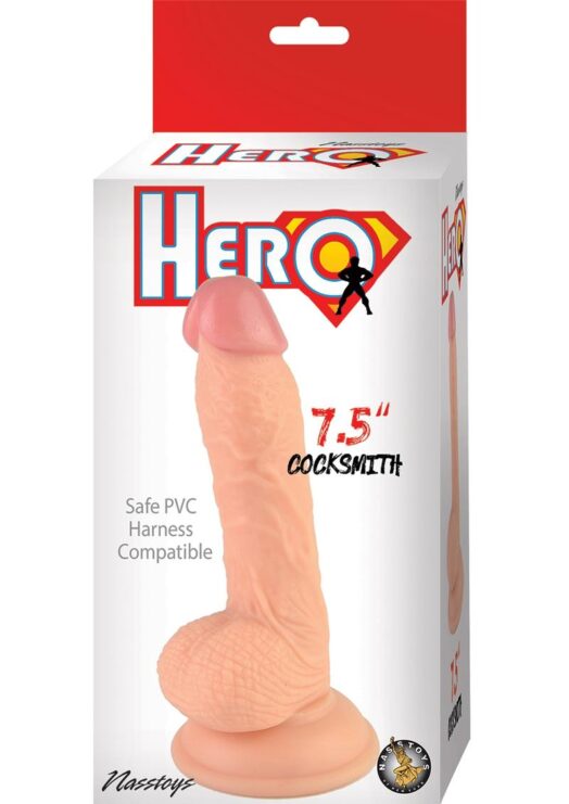 Hero Cocksmith Dildo 7.5in - Vanilla