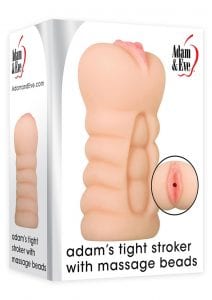 Adam andamp; Eve Adam`s Tight Stroker With Massage Beads - Vanilla