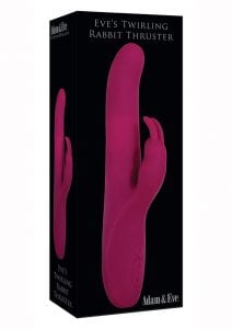 Adam andamp; Eve Eve`s Twirling Rabbit Thruster Silicone Rechargeable Vibrator - Red