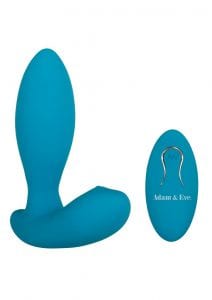 Adam andamp; Eve Eve`s G-Spot Thumper With Clit Motion Silicone Rechargeable Remote Control Massager - Teal