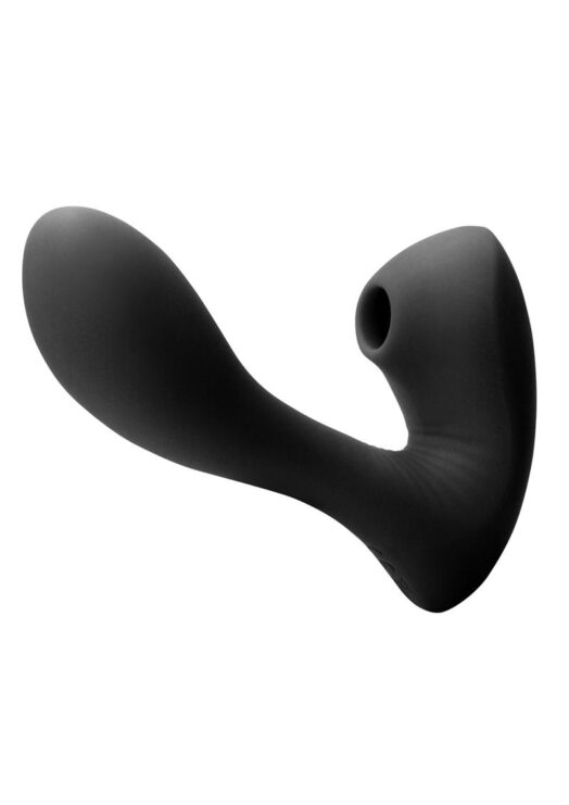 Inya Sonnet Silicone Rechargeable Vibrator With Clitoral Stimulation - Black