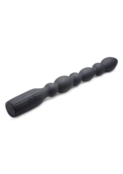 Master Series Viper Beads Silicone Anal Beads Rechargeable Vibrator - Black