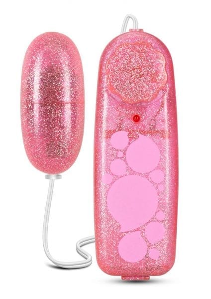B Yours Glitter Power Bullet Vibrator With Remote Control - Pink