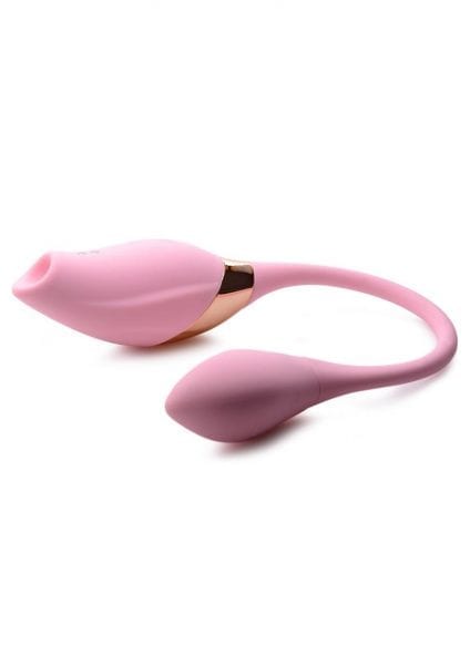 Inme Shegasm Tandem Plus 8x Rechargeable Silicone Suction Clitoral Stimulator And Egg - Pink