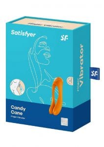 Satisfyer Candy Cane Silicone Rechargeable Mini Vibrator - Orange