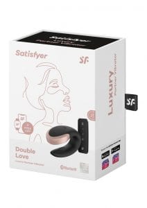 Satisfyer Double Love Silicone Rechargeable Dual Vibrator with Remote Control - Black