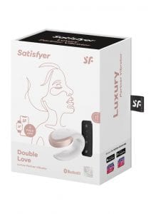 Satisfyer Double Love Silicone Rechargeable Dual Vibrator with Remote Control - White
