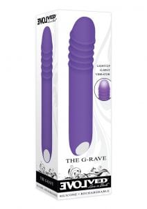 The G Rave Silicone Rechargeable G-Spot Vibrator - Purple