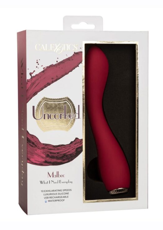 Uncorked Malbec Rechargeable Silicone Massager - Red