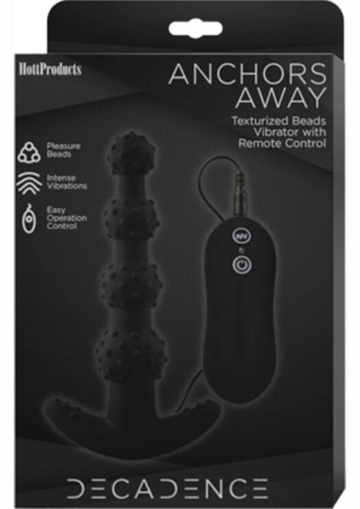 Decadence Anchors Away Silicone Vibrating Butt Plug With Remote Control - Black