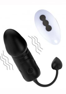 Decadence Cocktailz Silicone Vibrating Plug With Remote Control - Black