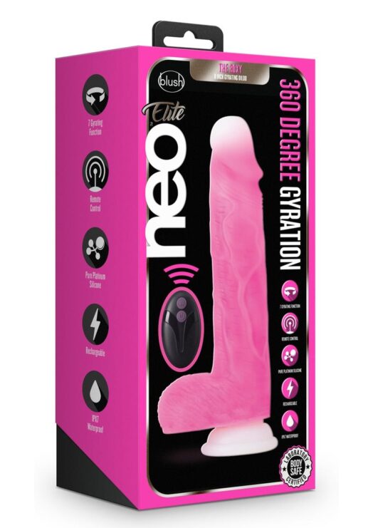 Neo Elite Roxy Silicone Gyrating Dildo With Remote Control 8in - Pink