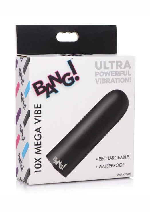 Bang! 10X Rechargeable Vibrating Bullet - Black