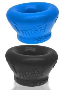 Clone Duo Huge Silicone Ballstretcher (2 Pack) - Black/Blue