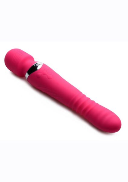 Inmi Ultra Thrust-Her Thrusting And Vibrating Silicone Wand Massager - Pink