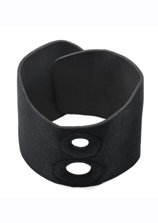 Dual Penetration Thigh Strap On Black