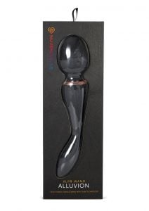 Nu Sensuelle XLR8 Alluvion Silicone Rechargeable Wand Massager - Black/ Rose Gold
