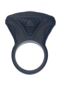 Lux Active Circuit Rechargeable Silicone Cock Ring with Remote Control - Navy