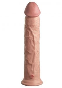 King Cock Elite Dual Density Silicone Dildo 11in - Vanilla