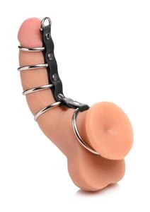 Cock Gear Gates of Hell Chastity Device - Black/Silver