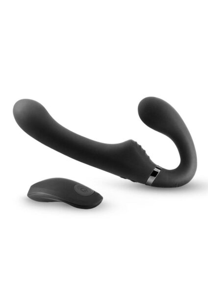 Shi/Shi Mignight Rider Rechargeable Silicone Dual End Strapless Strap-On - Black