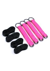 Electra Play Things PU Leather Bed Restraint Straps - Pink