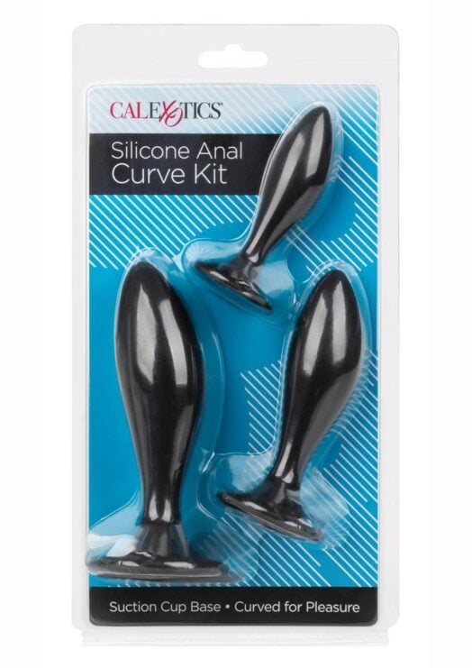 Silicone Anal Curve Kit (3 piece) - Black