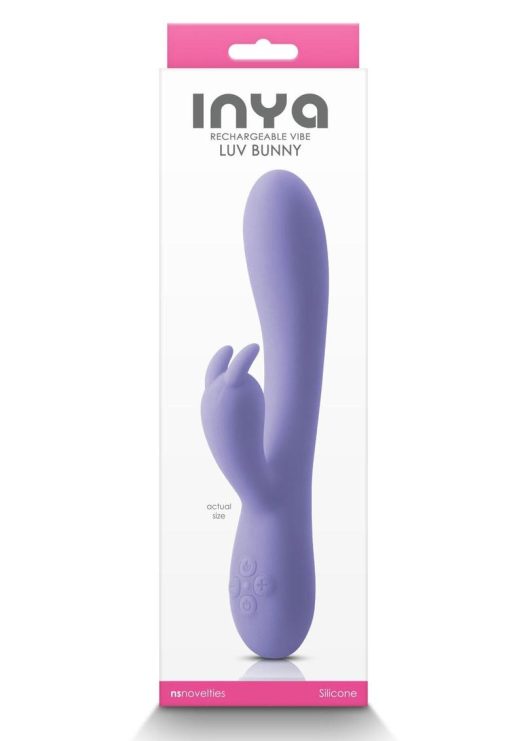 Inya Love Bunny Rechargeable Silicone Rabbit Vibrator - Purple
