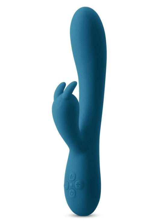 Inya Love Bunny Rechargeable Silicone Rabbit Vibrator - Teal
