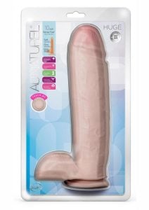 Au Naturel Huge Sensa Feel Dildo with Suction Cup 10in - Vanilla