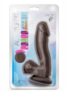 Au Naturel Troy Dildo 6in - Chocolate