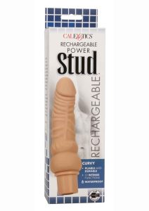 Rechargeable Power Stud Curvy Silicone Vibrator - Ivory