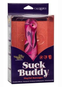 Naughty Bits Suck Buddy Playful Rechargeable Silicone Massager - Pink/Purple