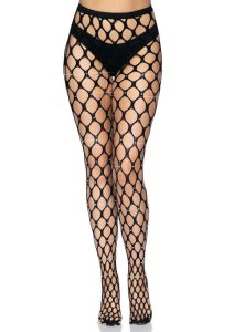 Leg Avenue Rhinestone Jumbo Pothole Net Tights - O/S - Black