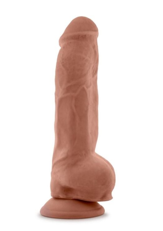 Au Naturel Big Boy Dildo With Balls 10in - Caramel