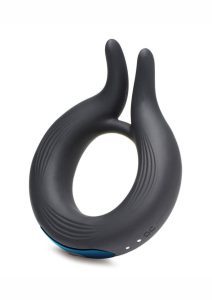 Trinity 4 Men 10X Cock Viper Dual Stimulating Rechargeable Silicone Cock Ring - Black