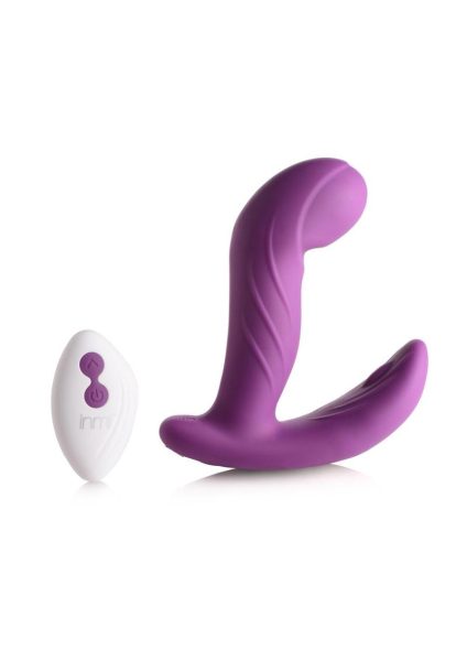 Inmi G-Rocker Come Hither Rechargeable Silicone Vibrator with Remote Control - Purple