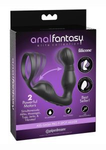 Anal Fantasy Elite Ass-Gasm Pro Rechargeable Silicone P-Spot Milker - Black