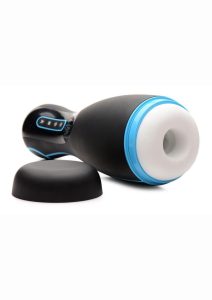 LoveBotz Auto Milker Extreme Rechargeable 16X Sucking Masturbator - Black/Blue