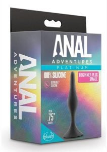 Anal Adventures Platinum Silicone Beginner Plus - Small - Black