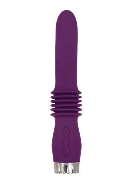 Adam andamp; Eve Deep Love Thrusting Silicone Rechargeable Wand - Purple