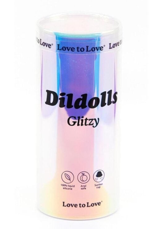 Dildolls Glitzy Silicone Dildo - Pink