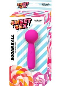 Sweet Sex Sugar Ball Rechargeable Silicone Mini Wand Vibrator - Magenta