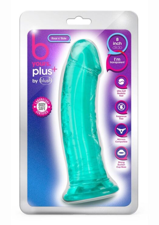 B Yours Plus Roar n` Ride Realistic Dildo 8in - Teal