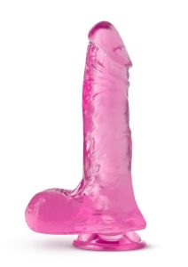 B Yours Plus Rock n` Roll Realistic Dildo with Balls 8in - Pink