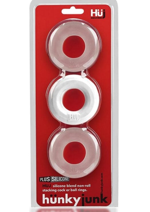 Hunkyjunk HUJ3 Silicone C-Rings (3 Pack) - White Ice